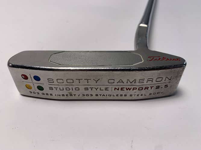 Scotty Cameron Studio Style Newport 2.5 Putter 34" SuperStroke Fatso 5.0 Mens RH