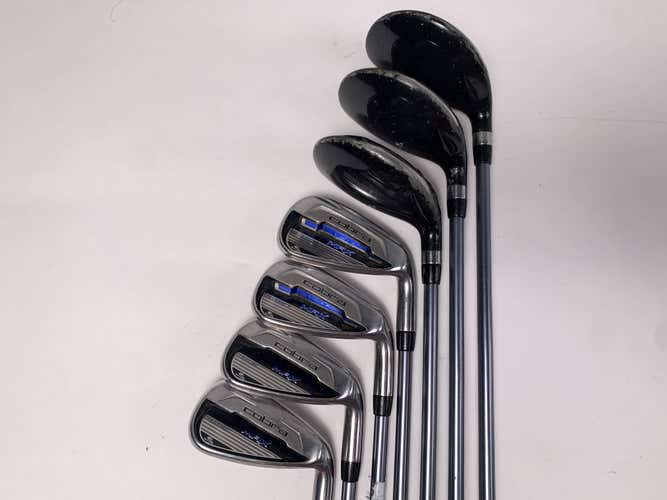 Cobra MAX Iron Set 4HY-6HY+7 Iron-PW White Tie X4 Regular Graphite Mens RH