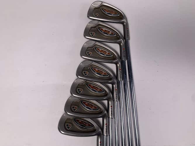 Ping i10 Iron Set 4-PW Red Dot 1* Flat AWT Stiff Steel Mens RH
