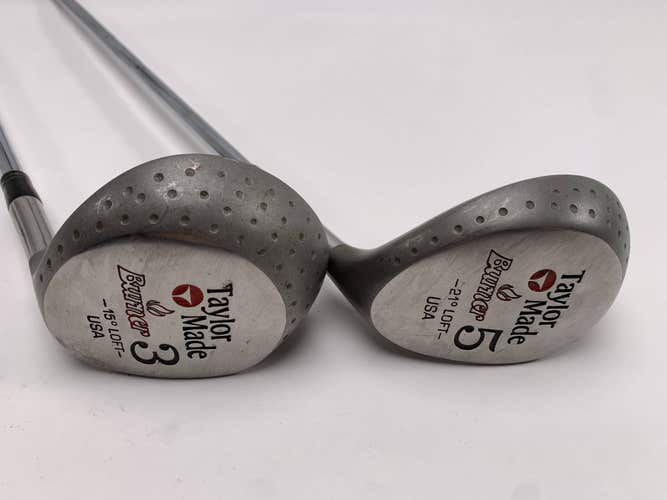 TaylorMade Tour Preferred Burner 3 & 5 Fairway Wood Set 15* 21* DG Steel Mens RH