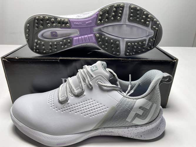Footjoy Fuel Waterproof Golf Shoes White Gray Women's SZ 9.5 (90608) NEW