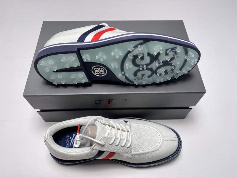 G/Fore Gallivanter Split Toe Grossgrain Leather Golf Shoe SZ 8.5