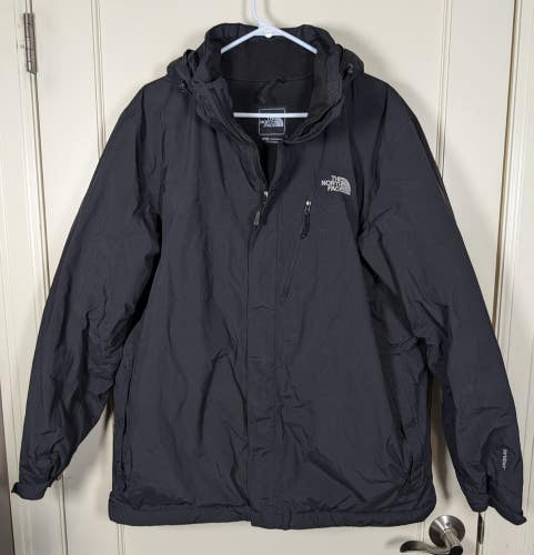 The North Face HyVent Insulated Parka Jacket Black Hooded Winter Coat Mens  XL