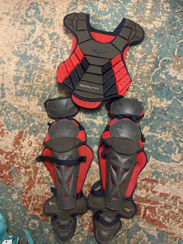 Adult Mizuno Samurai Catcher's chest plate and shin guards  (Used)