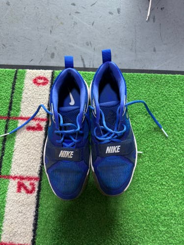 Blue Unisex Size M 9.5 (W 10.5) Adult Nike Air Diamond Turf Shoes (Used)