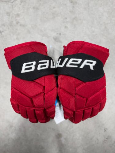 14” Bauer Supreme Mach Pro Stock Hockey Gloves New Jersey Devils (New)