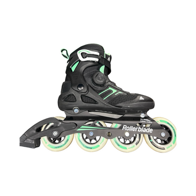 Used Rollerblade MICRO BLADE BOA 90 W Senior Roller Quad Skates Black Senior 7 10299-C000304296