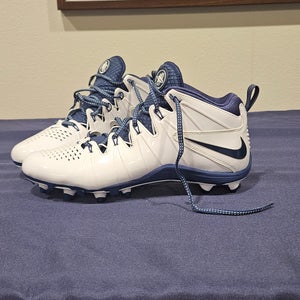 White Men's Size M 10.0 (W 11.0) Adult Nike High Top Molded Cleats (New)