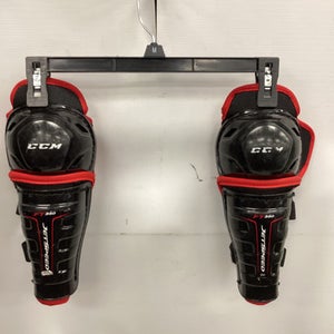 Used CCM JETSPEED FT350 Youth Shin Guards Black 8" 11851-S000041449