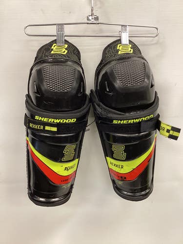 Used Sher-wood REKKER LEGEND 4 Junior Shin Guards Black 11" 11851-S000041438