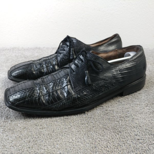 Giorgio Brutini Genuine Snake Skin Leather Mens Size 15 Dress Shoes Black