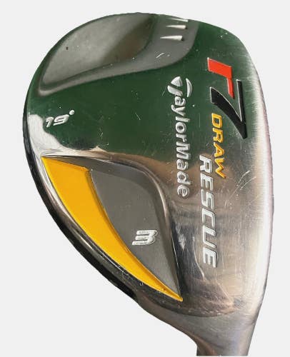 TaylorMade R7 Draw Rescue 3 Hybrid 19 RH 55g Reax Regular Graphite 40 Stock Grip