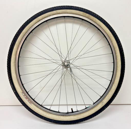 Vintage Specialized 32-Spoke Black Aluminum 26" QR Front Wheel Suntour Hub +Tire