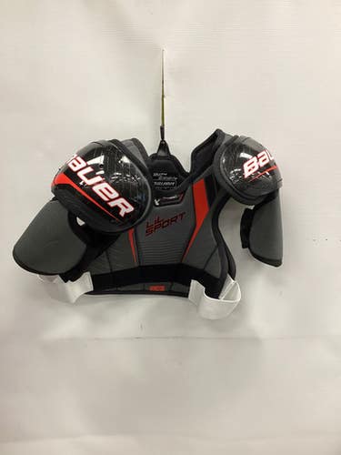 Used Bauer LIL SPORT Junior Shin Guards Black 10" 11851-S000041374