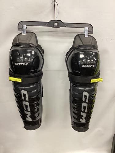 Used CCM TACKS AS-V Senior Shin Guards Black 15" 11851-S000041381