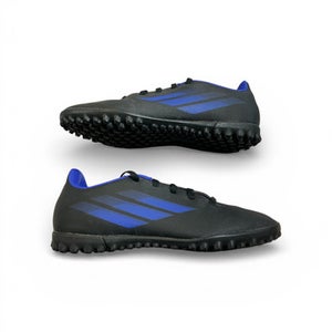 Used Adidas Soccer Indoor Shoes Black And Royal Blue Junior 03.5 11873-S000225594