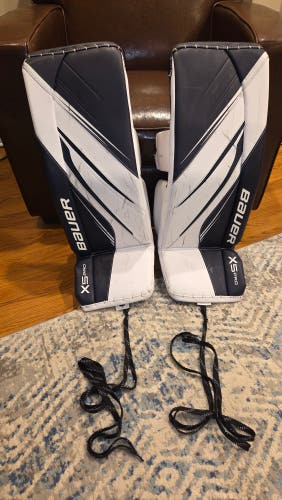 Intermediate Medium Bauer Vapor X5 Pro Goalie Leg Pads NAVY
