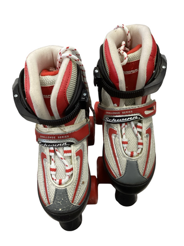 Used Schwinn CHALLENGE SERIES Junior Roller Quad Skates White Adjustable 11613-S000174043