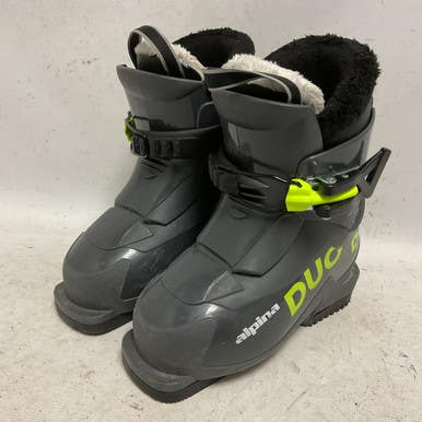 Used Alpina DUO D1 Boys DH Ski Boot Grey 165 MP - Y09 11855-S000196597