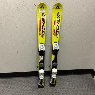 Used Fischer RC4 RACE JR Boys DH Ski/Binding Yellow 100 cm 11855-S000196591