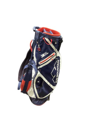 Used Sun Mountain 3.5 LS NVY/RED/WHT Mens Stand Bag Navy Blue 11347-S000261216