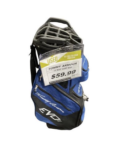 Used Tommy Armour 14 WAY CART BAG Mens Cart Bag Royal Blue 11347-S000261167