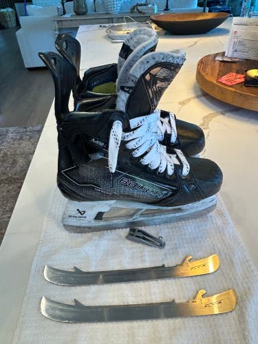 2024 Bauer Supreme M50 Pro Hockey Skates 7 (Used) + extra set (1) of steel