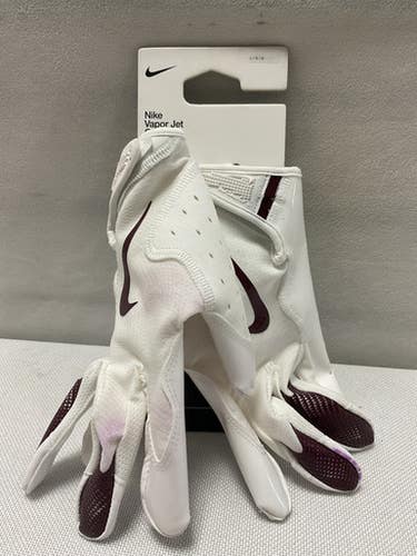 Used Nike ADT VAPOR JET FB GLOVES FB Gloves White LG 11490-S000267733
