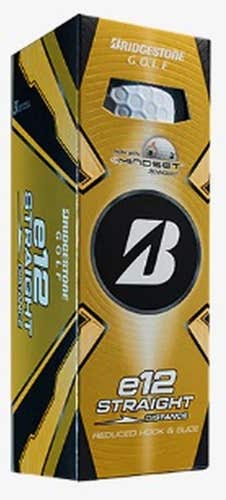 Bridgestone e12 Straight Distance Golf Balls (White, 3pk) 1 Sleeve 2025 NEW