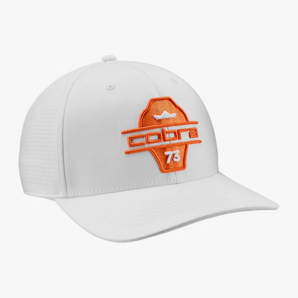 NEW Cobra Split Tour White/Orange Adjustable Snapback Golf Hat/Cap