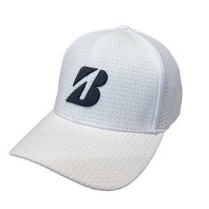 NEW Bridgestone Tour B Day White/Black Fitted Golf Hat/Cap