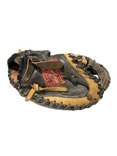 Used Rawlings BLK/BROWN CATCHER MITT BB/SB Catchers RH Throw Black 31" 11834-S000044055