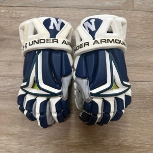Lightly Used Navy Under Armour BioFit Lacrosse Gloves