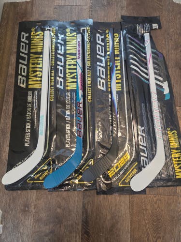 Set of 4 Youth Bauer 2025 Mystery Mini Right Handed Hockey Sticks (New)