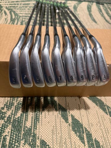 Men's Callaway Apex CF16 Left Hand Iron Set Stiff Flex (9 Clubs) #3 - #9, PW, GW Steel Shaft (U