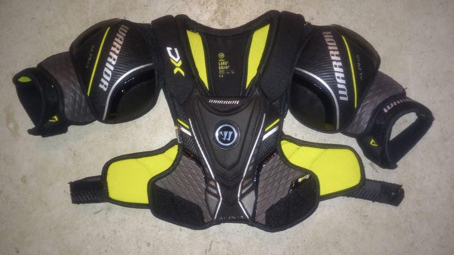 Large Junior Warrior Alpha DX Shoulder Pads (Used)