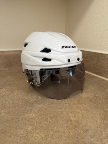 Small Easton E700 Helmet Pro Stock with tinted Oakley visor (Used)
