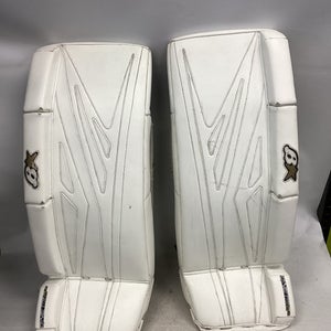 Used Brians GENETIK 8.0 Goalie Leg Pads Junior White 27" 11851-S000041571