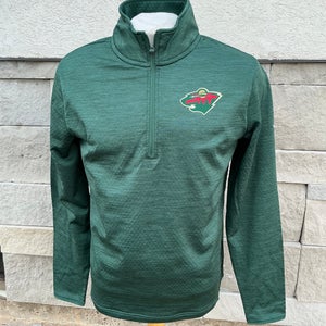 Fanatics Minnesota Wild Green 1/4 Zip Jacket 8481