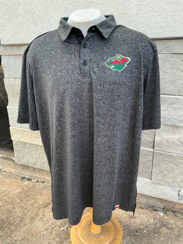 Fanatics Minnesota Wild Polo Shirt Gray 8593