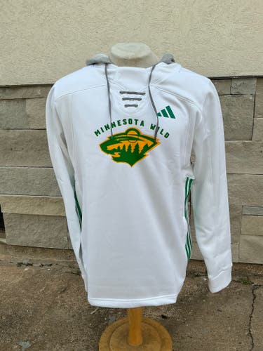 Adidas Minnesota Wild Hoodie White Medium 8621