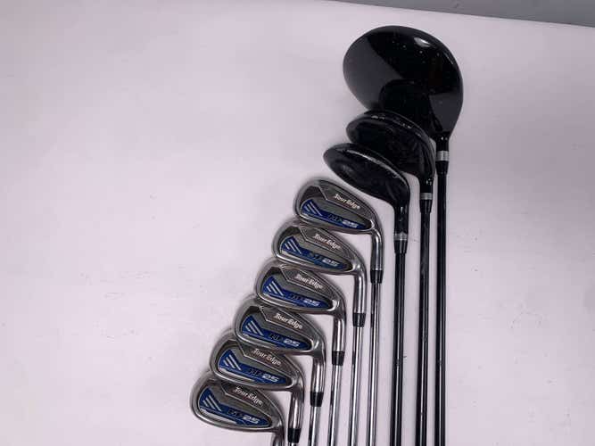 Tour Edge HP 25 Combo Iron Set DR+3FW+4HY+6-PW+SW Uniflex Graphite & Steel RH