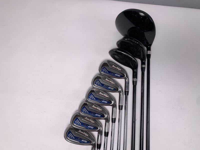 Tour Edge HP 25 Combo Iron Set DR+3FW+4HY+6-PW+SW Uniflex Graphite & Steel RH