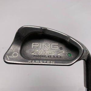 Ping Zing 2 Single 9 Iron Green Dot 2* Up Karsten JZ Steel Mens RH Midsize Grip