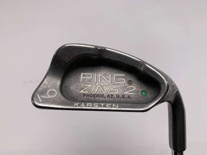 Ping Zing 2 Single 9 Iron Green Dot 2* Up Karsten JZ Steel Mens RH Midsize Grip