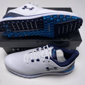 Under Amrour UA Drive Fade SL Golf Shoes White Blue Men's SZ 11.5 (3026922-101)