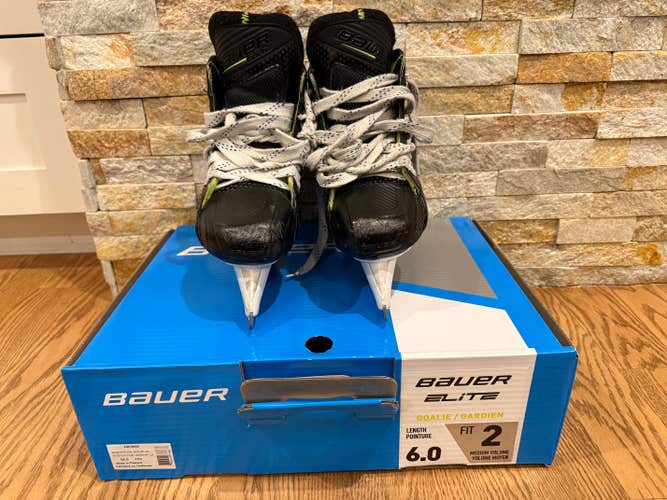 2024 Bauer Elite Hockey Goalie Skates Regular Width 6 (Used)
