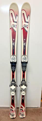K2 JSL 16 136cm 102-70-91 r=13m Rocker Youth Skis Marker 7.0 Adjustable Bindings