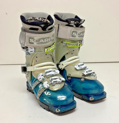 Scarpa Skadi Women's Tech-Pin Alpine Ski Touring Boots MDP 23.5 US 6.5 EXCELLENT