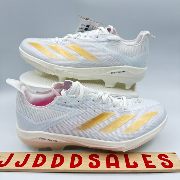 Adidas Adizero Electric+ TPU Baseball Cleats IF3265 White Metallic Gold Men 7.5
New Without Box